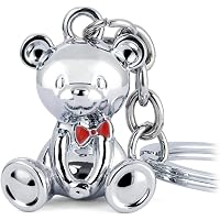 Onwomania Kung Fu Teddy Schlüsselanhänger – Metall, Lustiger Glücksbringer Für Schlüsselbund & Rucksack