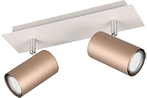 Trio Leuchten Barra de focos MARLEY 802400265, Metal Coffee/Warm Grey, excl. 2x GU10