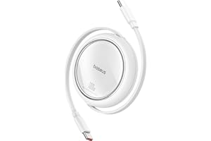 Baseus Kabel USB C, 100 W, PD, 5 A, QC 4.0, mini zwijany, kabel do szybkiego ładowania USB C do USB C, 4-stopniowa długość, do iPhona 15 Samsunga, iPada, łatwy do przechowywania, przenośny