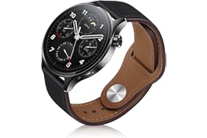ToVioc 22mm Pasek Kompatybilny z Xiaomi Watch 2 Pro /S1 Pro /S1/S1 Active/Mi Watch, Skórzany pasek zamienny Odpowiedni do Huawei Watch GT 4 46mm/Watch 4 Pro/Watch GT3 Pro 46mm, czarny, nowoczesny
