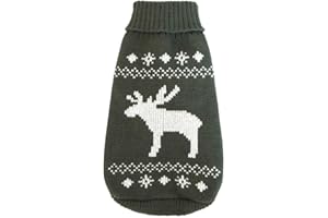 WOLTERS CAT & DOG Wolters | Strickpullover Elch in Grau/Weiß | Rückenlänge 50 cm