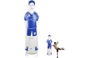 equlup Fußball-Trainingspuppe, PVC Aufblasbare Fußballpuppe 40 x 160 cm / 15,75 x 62,99 Zoll Torwartpuppe Fußballpuppe Boxsack Freistoßverteidiger Wand-Boxsack für Kicks, Dribblings und Passübungen
