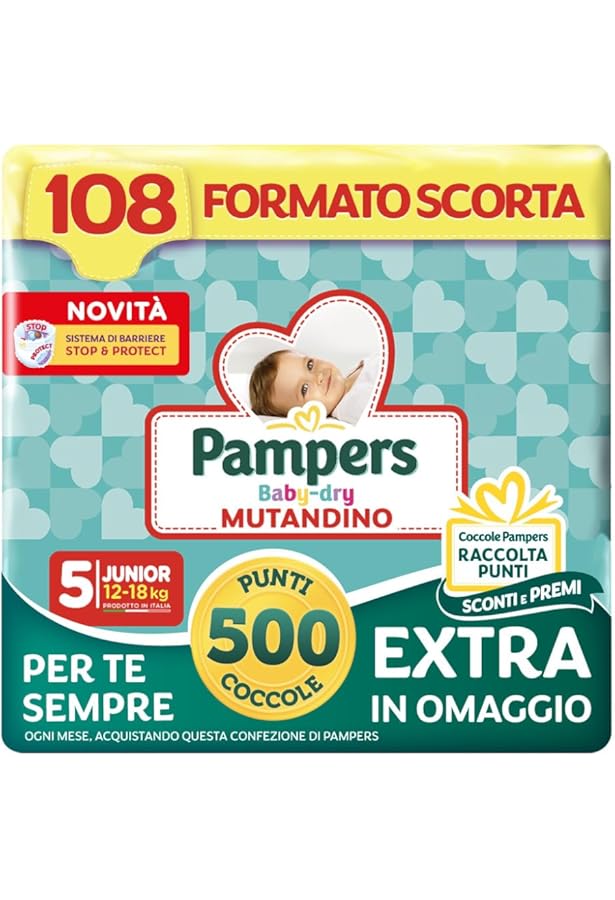 Pannolini Pampers Mutandino Junior 12-18kg - Confezione Da 68 Pezzi