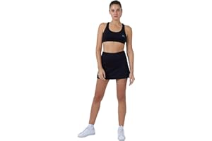 Sportkind Mädchen & Damen Tennis, Hockey, Golf, Padel, Basic Skort, Rock mit Innenhose, atmungsaktiv, UV-Schutz