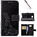 Produktbild Für Samsung Galaxy A5 2016 Hülle Schwarz,Galaxy A5 2016 Hülle Leder,Galaxy A5 2016 Hülle Gold,EMAXELERS Galaxy A5 2016 Hülle Flip Case Wallet Leder für Galaxy A510,Galaxy A5 2016 Hülle Blumen,Galaxy A5 2016 Hülle Cute Lucky Clover Muster Pure PU Leder Ledercase Flip Tasche Wallet Schutzhülle Etui Tasche Handytasche Hülle für Samsung Galaxy A5 2016,Black Clover