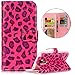 Produktbild LG G4 Stylus Hülle,LG G4 Stylus PU Leder Klapphülle Lederhülle,Surakey [Neun Kreditkarten Slots] Handyhülle LG G4 Stylus PU Leder Wallet Tasche Brieftasche Schutzhülle, Bunte Gemalt Malerei Muster Handys Schutz Hülle PU Leder Flip Hülle Ledertasche im Bookstyle Cover Schale Weiche Silikon Etui Karten Slot und Magnetverschluß Etui Handytasche Flip Wallet Case Kunstleder Tasche Cover für LG G4 Stylus ,Rosa Leopard