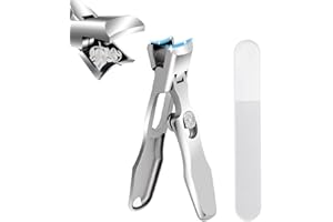 I·B·N G Tagliaunghie con Raccoglitore, Affilato e Resistente, Tagliaunghie in Acciaio Inox, Con Lima per Unghie