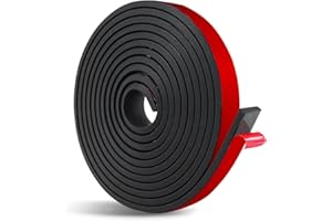 YOUSHANGRO Bande de caoutchouc adhésive autocollante, néoprène antidérapant et anti vibration, protection de sol avec support adhésif, parfait pour joints, couverture et projets de bricolage