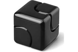 DILABNDA Infinity Cube Fidget Spinner Spielzeug für Kinder Erwachsene, Metall Spirale Fidget Würfel Puzzle Block Focus, Mini Gadget Spielzeug zum Stressabbau, Geschenk für Männer Vater Junge (schwarz)