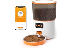 PICK FOR LIFE 4L Automatischer Futterspender für Katzen & Hunde - WiFi-Gesteuert, APP-Programmierbar, Täglich Bis Zu 10 Mahlzeiten, Frischhaltetechnik, Dual-Stromversorgung