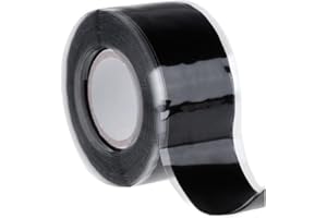 KAWAYY Nastro in silicone SAIYU Nastro di riparazione impermeabile Nastro di sigillatura di salvataggio Nastro autoadesivo (25 mm x 3 M, Nero)