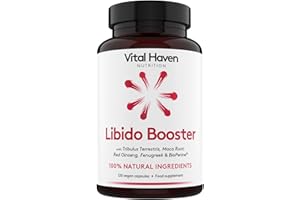 Vital Haven 4-in-1 Libido Booster - Maca Root + Tribulus Terrestris + Red Ginseng + Fenugreek - UK Made