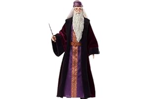 MATTEL HARRY POTTER ​Harry Potter Profesor Dumbledore Lalka kolekcjonerska (wysokość: 30 cm) z różdżką i w szacie Hogwartu, FYM54