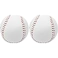 XINMYD Softball Ball Training, 2Pcs 12in Softball Hand Sewing Practice Hard Ball Sport Accessory