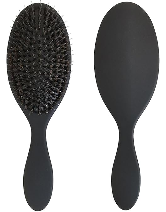 2 Pack Detangling Brush Getting Knots Out Without Pain Adds Shine And Makes Hair Smooth,Detangler Boar Bristle Hair Brush For Adult & Kids Wet Or Dry Hair(Green&Blue