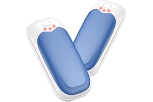 Jonwall Calentadores de Manos Recargables 2 Piezas, Eléctricos Portátiles Reutilizables con USB Calentador de Manos, 3 Niveles de Calor, Ideal para Mujeres, Hombres, Camping, Pesca y Golf