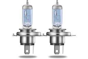 Briteye Bombillas H4 halógenas 4300K Luz Blanca Amarillenta 12V 55W/60W Faros de Coche (2 piezas)