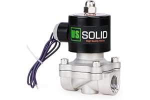 1/2" Stainless Steel Electric Solenoid Valve 12V DC G Thread Normally Closed VITON from U.S. SOLID