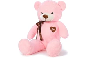 YunNasi Orso Peluche Gigante Orsacchiotto Peluche Grande Pupazzo Giganti Regalo per Bambini e Fidanzate XL 100cm Rosa