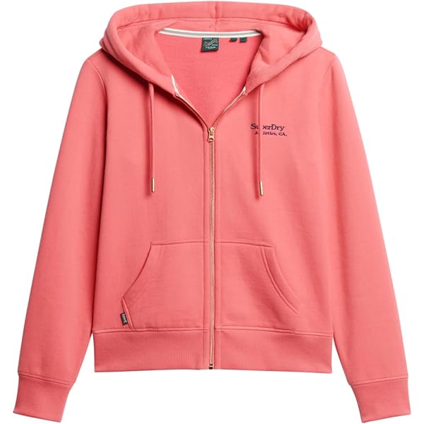 Superdry VINTAGE LOGO NARRATIVE ZIP - Sweat Zippé - Off White Marl/écru