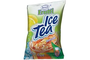 KENDY, Frutti, Aromatizzatore d'acqua senza zucchero, zero calorie, preparato in polvere per bevanda istantanea, 32 bustine al gusto Tea Limone