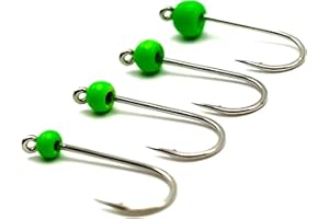 ‎PSARÁS KOLIBRI Tungsten Micro Jighaken Set - je 4 STK. | Forellen Wolframperlen Ultralight Haken zum Angeln mit Gummiköder | Tungsten Jigs Trout Fishing Hooks