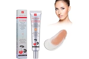 CYNAMUS Crema Viso Colorata Con Centella Asiatica, 45 Ml Cc Cream Red Correct Cc Cream Color Correcting Crema Make Up Fondation Idratante, Migliora La Carnagione & Idrata (scuro)