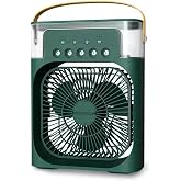 Coverzone Mini Air Cooler, Portable Hoseless Portable Air Conditioner, Mobile Water Air Conditioner, 3 Wind Speeds, 3 Fog Modes, Portable