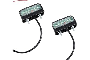 Eacalyc 2 * LED Number Plate Lights, Car Rear License Plate Lamps 12~24V Waterproof for For Car, Trailer, Vehicle or Truck
