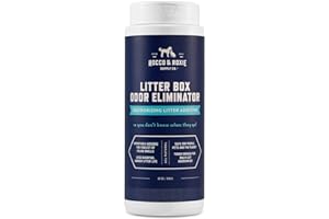 ROCCO & ROXIE SUPPLY CO Rocco & Roxie Litter Box Odor Eliminator, Best Natural Urine Deodorizer, Cat Box Deodorizer, Smell Control, Odor Absorber, Safe for Kitty, 12 oz