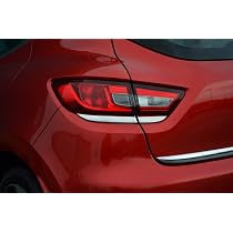 Garnitures Chromées Feux Arrière Pour Renault Clio IV (2012+) - 4 Pièces Acier Inox - Adhésif Fort