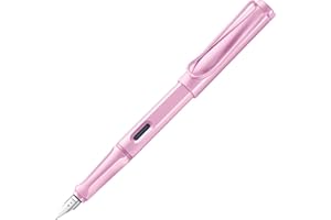 LAMY Safari Lightrose - Pióro wieczne z ergonomicznym uchwytem i stalówką z polerowanej stali w rozmiarze F - idealne do każdego pisania i kaligrafii - w tym niebieski wkład LAMY T 10 - praworęczny