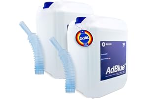 ‎BAUER BLUE BAUER BLUE – Adblue – 2x10 Liter Kanister mit Flex-Ausgießer – für Diesel Motoren – Herstellung nach ISO 22241 – Premium Harnstofflösung – Made in Germany – Optimale SCR-Abgasnachbehandlung