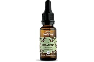 BIOFLORAL - 18 Impatiens, Impatience BIO DEMETER - Communication - Fleur de Bach Authentique - Compte-gouttes 20 ML