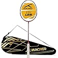 HUNDRED Primearmour 800 Carbon Fibre Strung Badminton Racket with Full Racket Cover for Intermediate Players