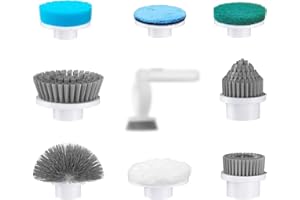 Leebein Têtes de Brosse de Rechange pour YMG-818/820 Brosse Électrique Nettoyage Rotative, Kit d'Accessoires de Brosse Supplémentaire 8pcs pour Brosse Électrique YMG-818/820 - Machine Non Inclus