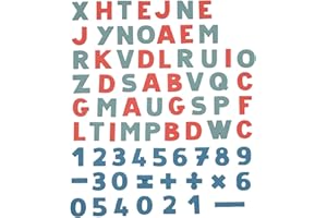Smoby - 72 Lettres et Chiffres Magnétiques - Rouge, Vert et Bleu - Apprentissage Alphabet - Compatible Tout Support Magnétique - A Partir de 3 Ans