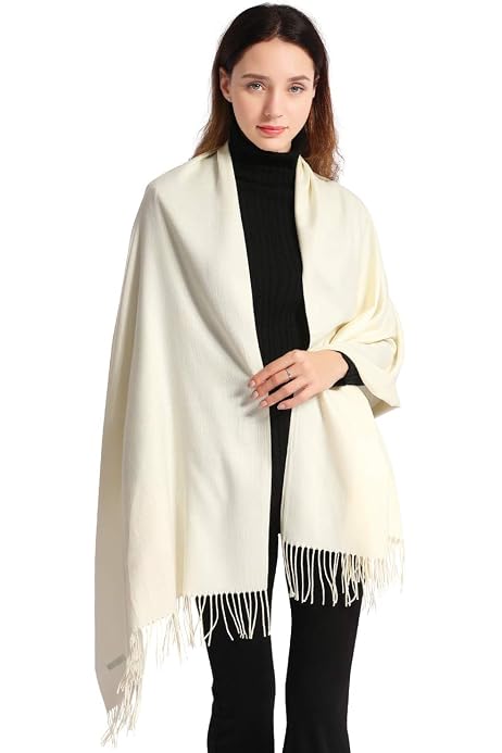 Pashmina Coton Van Der Rich® - Femme - 50% Coton/50% Viscose - Avec Franges - Plusieurs Couleurs