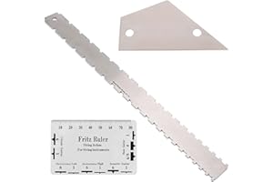 BDHI Notched Straight Edge Guitar Luthiers Tool Stainless Steel Guitar Neck Notched String Action Ruler Gauge for Most Guitar Fretboards(Y247-1)