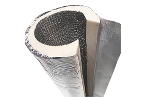 Isolation De Tuyau De 20 Mm D'épaisseur avec Papier D'aluminium, Tuyau Isolation en Mousse De Caoutchouc, Tuyau D'isolation De Climatisation Extérieure, Isolation Phonique Et Isolation Thermique