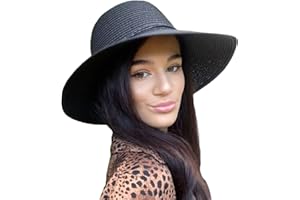 TOSKATOK® Ladies Womens Floppy Foldable Summer Sun Hat UPF 50+ Protection Wide Brim-