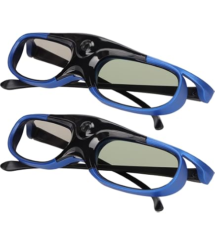 Valerion DLP Link 3D Glasses, Rechargeable Active Shutter Eyewear