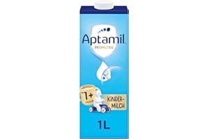 ‎APTAMIL Aptamil Kindermilch 1+ 1 Liter trinkfertig (6er Pack), trinkfertig & praktisch, für Kleinkinder im Wachstum, mit Vitaminen A, C und D sowie ALA (Omega-3), Calcium und Jod, ohne Palmöl
