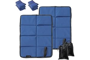 CSENASON 2PCS Folding Sit Mat,Thermally Insulated Folding Seat Pad Portable Waterproof Mat for Outdoor Camping Park Picnic Hiking Playground