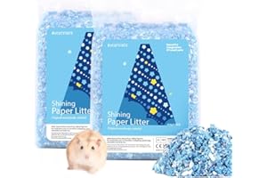 BUCATSTATE Pościel z papieru dla chomika, 900 g/0,9 kg bez kurzu i zapachu papierowa ściółka do syryjskich chomików karłowatych, myszoskoczków, lemming degus (ciemnoniebieska)