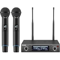 Micro Karaoké Sans Fil Tonor TW310 - Double Micro UHF Avec Récepteur Rechargeable - Pour Fêtes & Animations