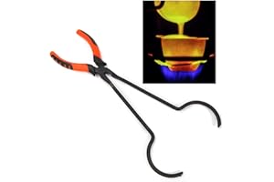 GERMERSE Pinzas para crisol de metal, Pinzas para crisol, Pinzas para crisol para fundir, Antioxidante para fundición, fundición, refinación