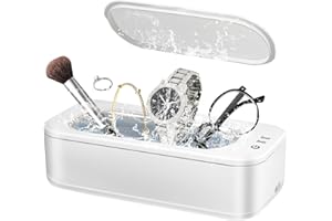 KIIMIIPA UltraschallreinigungsgeräT 48000hz BrillenreinigungsgeräT UltraschallreinigungsgeräT Brille Brillenreiniger Ultraschallreiniger Zur Reinigung Von Ringen, Halsketten,Uhren,Silberschmuck,GläSer