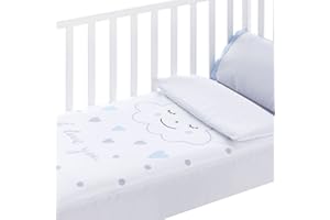 BEBELINDO Pekebaby Saco Nórdico desenfundable cuna (60x120 cm) NUVOLA AZUL
