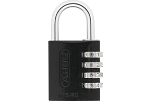 ABUS combination padlock 145/40 black - for luggage, cabinet etc - Aluminium padlock - individually adjustable numerical code - ABUS security level 4